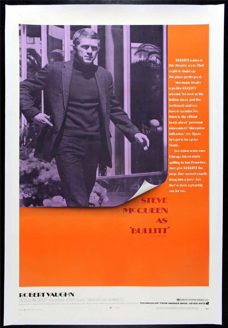 Original Bullitt movie poster