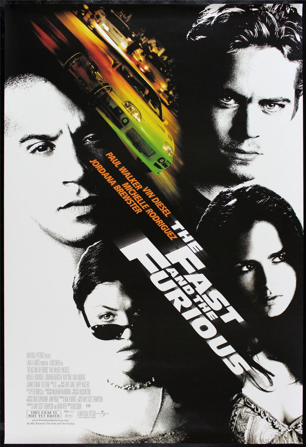 Original The Fast and the Furious movie poster