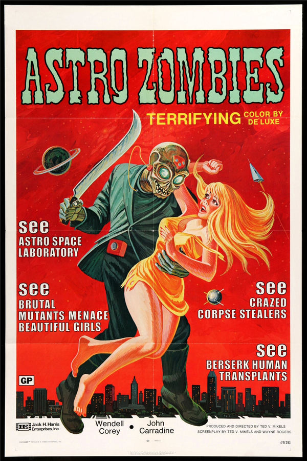 Original The Astro-Zombies movie poster