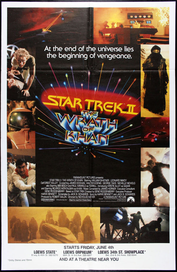 Original Star Trek II: The Wrath of Khan movie poster