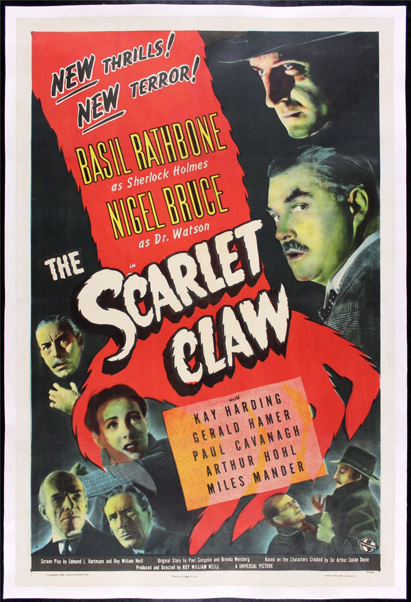 Original The Scarlet Claw movie poster