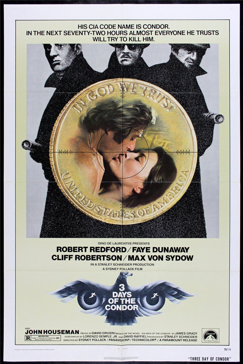 Original Three Days of the Condor movie poster