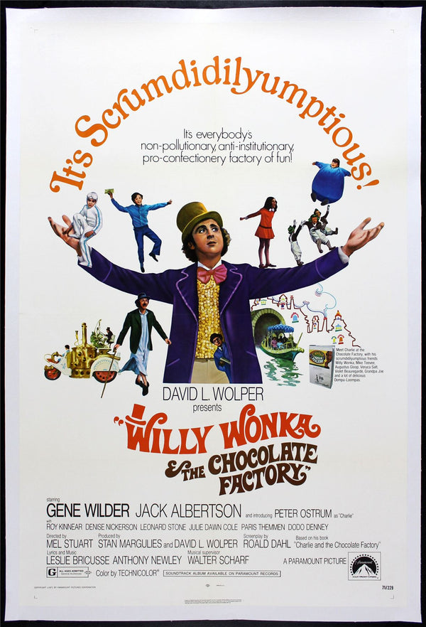 Original Willy Wonka & the Chocolate Factory movie poster